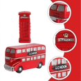 thumbnail image 2 of 2Pcs Vintage Bus Shape Adornments Resin Telephone Booth Desktop Decors (Red), 2 of 3