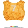 thumbnail image 2 of Champion Sports Mesh Practice Scrimmage Vest Regular and Numbered (Youth and Adult) - Pack of 12, Yellow, Youth Numbered, 2 of 2