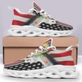 thumbnail image 4 of Autism American flag Shoes Trail Running Shoe Non-Slip Breathable Comfortable Sneakers White Size 7.5, 4 of 7