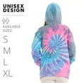 thumbnail image 3 of Pure Essence Tie Dye Fleece Long Sleeve Pullover Hoodie for Men and Women, 3 of 8