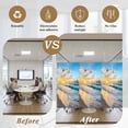 thumbnail image 5 of Ocean Sunset Window Privacy Film, Beach Blue Sky Coastal Seashore Summer Static Cling UV Sun Blocking Heat Control Window Tint Day and Night, Non-Adhesive One Way Windows Privacy Cover 17.7''x78.7'', 5 of 7