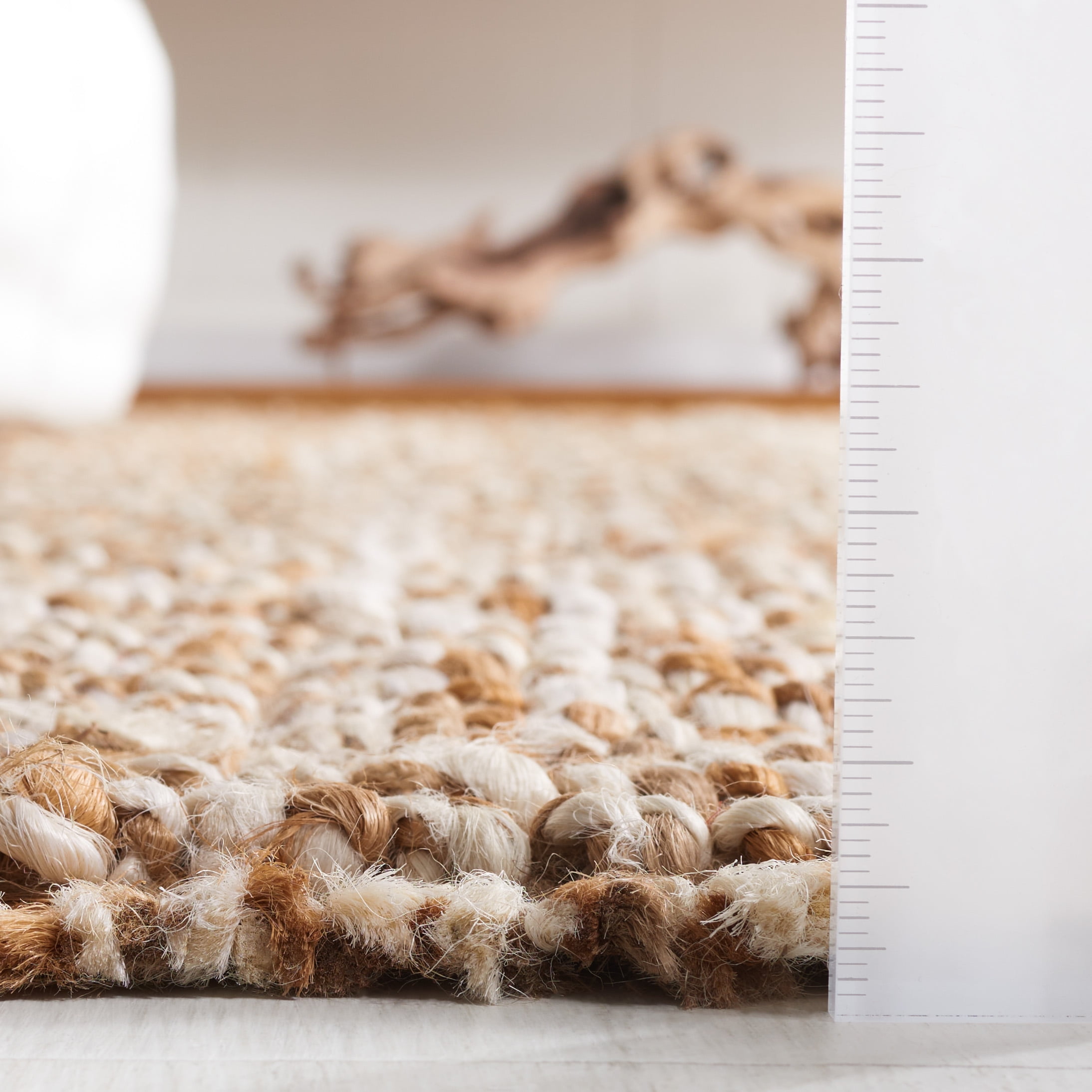 Safavieh Natural Fiber Levi Solid Area Rug, Natural/Ivory, 9' x 12'