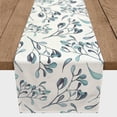 thumbnail image 2 of Creative Products Watercolor Leaves And Berries Blue 5 16 x 90 Poly Twill Table Runner, 2 of 3
