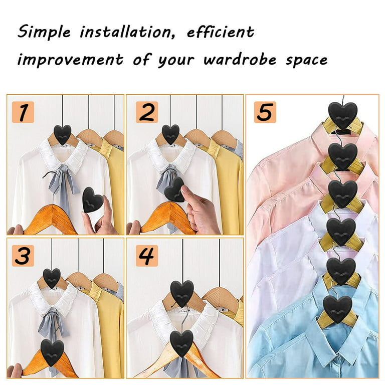 Space Triangle Clothes Hanger Connector Hooks - Triple Space Saver