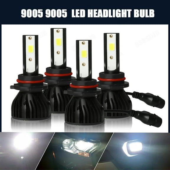 BSBSDJB For Kia Optima 2016-2019 Front LED Headlight High/Low Beam 4X 9005 Bulbs 6000K