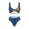 thumbnail image 4 of Daiia Colorful Coral Reef Women's Bikini Set Two Piece Swimsuit High Waisted Bikini Adjustable Straps Bikini Perfect for Beach, Pool, and Summer Vacation-Medium, 4 of 9