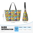 thumbnail image 3 of Goofa Various Balls Print Beach Bags Waterproof Beach Tote Bag Zipper Sandproof Swim Pool Bag Large Tote Beach Vacation Travel, 3 of 6