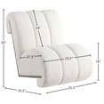 thumbnail image 3 of Meridian Furniture Swoon Cream Faux Sheepskin Accent Chair, 3 of 8