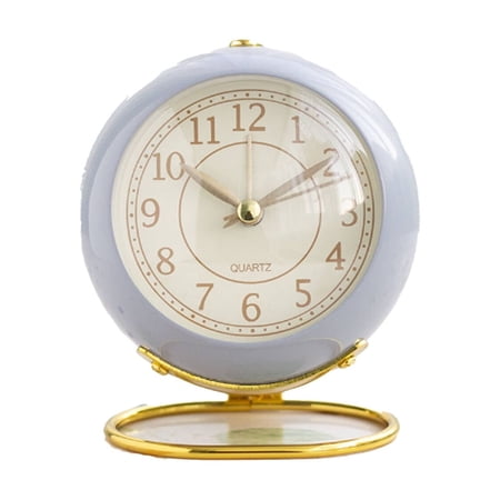 DESIGNICE 2026 New Tabletop Clock Gentle Glow Nightlight Table Clock Silent Metal Frame Desk Clock with Curved Glass for Home Or Office for Home Decor Office Desk Nightstand Relaxation Gift Bedroom.