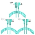thumbnail image 3 of Youkk Fast Charging Cable Double Elbow Data Cord Replacement for Android Mobile Phone for Micro USB Interface Green 1M 3Set, 3 of 6