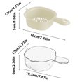 thumbnail image 3 of Juego de colador de doble capa para lavar frutas con cesta coladora desmontable y base sólida: herramienta de cocina para enjuagar verduras con mango, agarre antideslizante y pegatinas faciales pe, 3 of 6