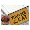 thumbnail image 2 of Kindred Hearts Natural Coir "You & Me and the Cat" Rectangular Outdoor Doormat 18" x 30", 2 of 2