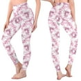 thumbnail image 4 of BiZtdJrK Butt Lifting Leggings for Women Milk Silk Soft Stretch Workout Leggings Tie Dye Prints Tummy Control Yoga Pants Full Length Tights Pink XXL, 4 of 6
