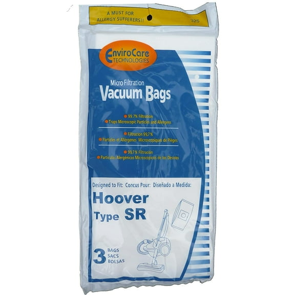 Replacement Part For Hoover 12 Duros Type SR Vacuum Bags with MicroFiltration Vacuum Cleaners, HO-101010SR, 401010SR, S3590, S3591, S3590HV