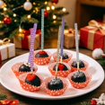 thumbnail image 2 of Aoyunhp 12Pcs Bling Candy Apple Bamboo Sticks,Caramel Sticks Mesh Wrapped Skewers for Glitter Candy Christmas Wedding & Birthday Decor,Blue,5.8", 2 of 6