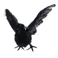 thumbnail image 1 of 1 pieza de cuervos artificiales con plumas de Halloween, arte creativo, para decoración, 1 of 7