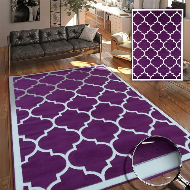 A2Z Abstract Designer Trendy Trellis Soft Office Area Rug Carpet Tapis (3x5 4x6 5x7 5x8 7x9 8x10)