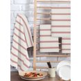 thumbnail image 2 of Red Striped Kitchen Dish Towels for Drying Dishes Set of 2, Rustic Red Stripe Modern Art Beige Waffle Weave Microfiber Hand Tea Bathroom Towels Quick Dry & Absorbent Towel 15.7x23.6, 2 of 7