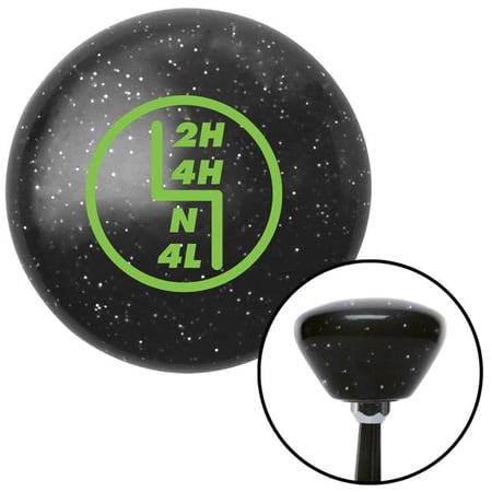 American Shifter Green Transfer Case No.4 Black Retro Metal Flake Shift Knob with M16 x 1.5 Insert