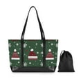 thumbnail image 7 of FORMRS Canvas Laptop Tote Bag for Women with 15.6" Computer Compartments Shoulder Handbag, Christmas Hats, 7 of 7