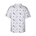 thumbnail image 4 of Xecao Lavender Flowers print Hawaiian shirt - a stylish short-sleeve button-down for men, perfect for casual beach and tropical outings., 4 of 9