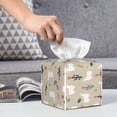 thumbnail image 6 of Sikiie Cute Alpaca Leather Tissue Box Cover Square, tissue box holder, Tissue Box with Bottom Belt-5.2”x5.2”x5.2”, 6 of 7