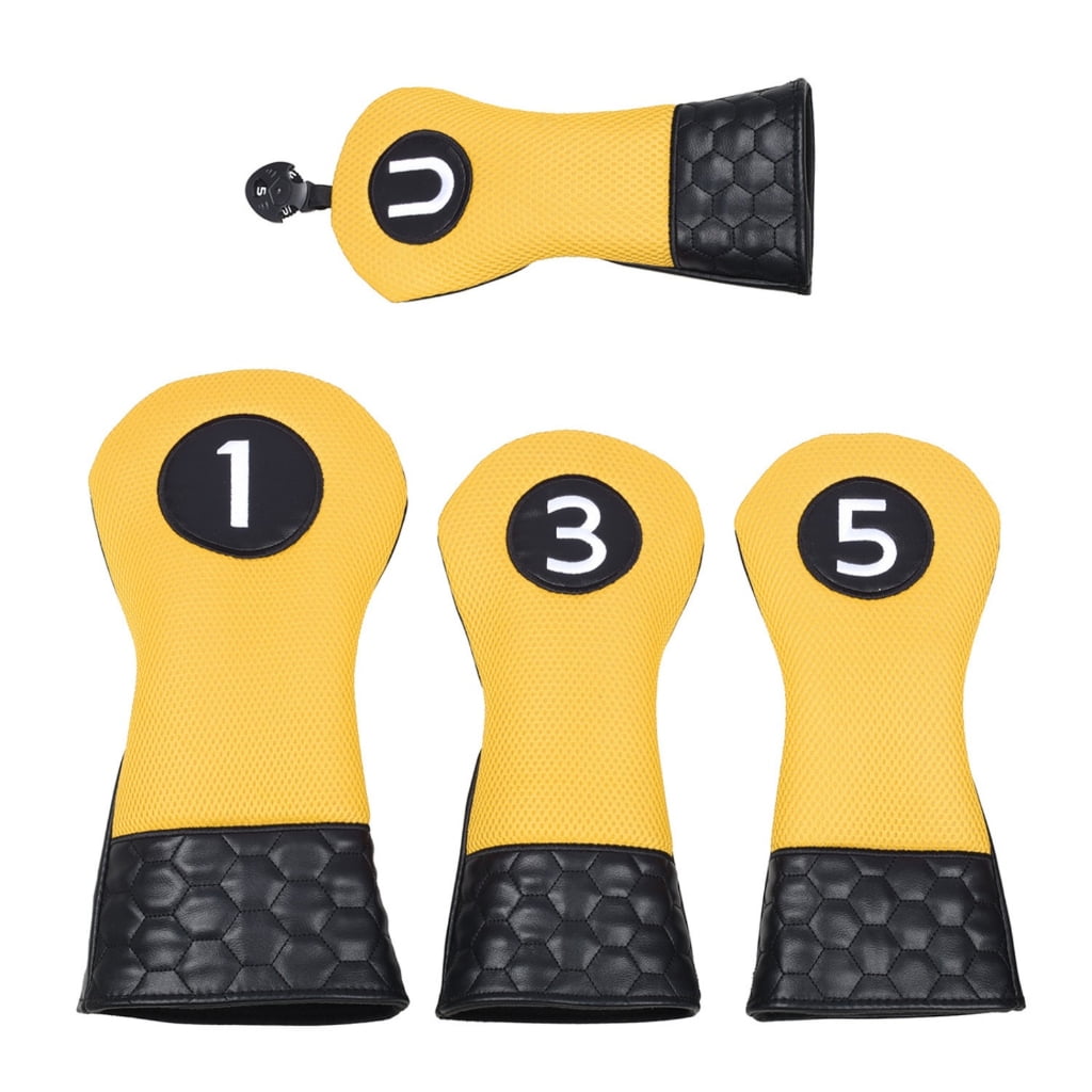 ANXPTIME 4Pcs PU Golfs Head Protective Cover for Drivers Golfs Head Cover Putter Protective Guard Golfs Iron Headcover Club Cover