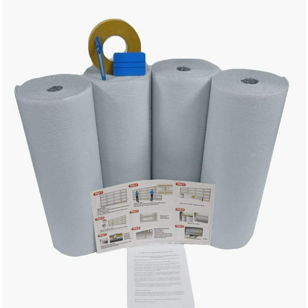 Ant NASA TECH White Reflective Foam Core 2 Car Garage Door Insulation Kit 18 Ft (Wide) x 8 Ft