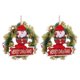 thumbnail image 3 of uds corona de Papá Noel 10,6x10,6 pulgadas corona de puerta navideña de plástico reutilizable para pared de ventana del hogar, 3 of 14
