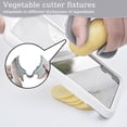 thumbnail image 1 of Vegetable Cutter Fixture with Safety Hand Guard Handle | Ergonomic Kitchen Slicing Tool for Secure Food Prep | Compact & Easy to Clean Design, 1 of 7