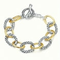 thumbnail image 2 of Exquisite Braided Wire Rope Twisted 1pc Bracelet - Suitable for Daily Wear by Women and Mothers - Ideal Gift,golden   silvery, 2 of 14