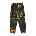 thumbnail image 4 of Kll Womens Happy New Year 2024 Print Pajama Pants Soft Pajama Bottoms For Women Cozy Lounge Pants, 4 of 9