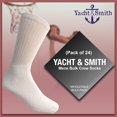 thumbnail image 5 of Yacht & Smith Wholesale Bulk Mens Crew Socks, Cotton Big And Tall Plus Size Socks Size 13-16, 5 of 7