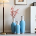 thumbnail image 2 of Handmade Rattan Floor Vase (Set Of 3), Tall Vase, Two-Tone Finish, Flower Decorative Vase, 2 of 7