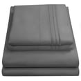 thumbnail image 2 of Olivia Branch 1800 Thread Count Microfiber Bed Sheet Set California King - Gray, 2 of 2