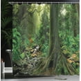 thumbnail image 4 of Ambesonne Forest Shower Curtain, Moss on Trees Stream, 69"Wx70"L, Green, 4 of 5