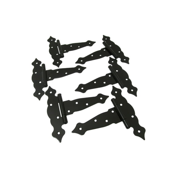 Shed Windows and More T Hinge Decorative Fancy 6" For Shed Doors (Set of 6) Playhouses