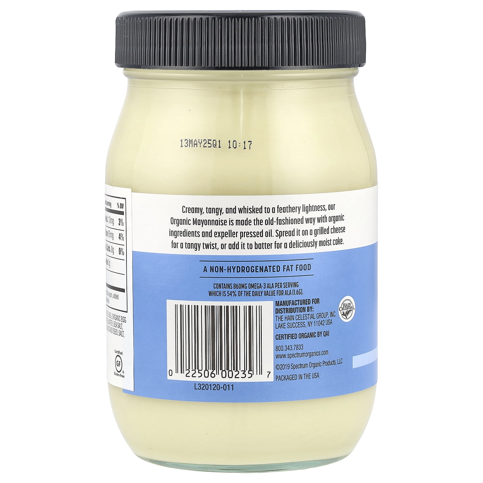 mayo Spectrum Naturals Healthy Organic Non-GMO Premium Mayonnaise, 16
