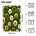 thumbnail image 3 of Wirebound Notebook Hardcover Spiral Notebooks Green Dandelions Pattern, 60 Pages, 80 GSM, 5.7 x 8.3in, 3 of 5