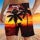 thumbnail image 3 of Pantalones Cortos Atléticos Casuales Impresos Pantalones Cortos de Playa con Bolsillo, 95% Poliéster 5% Pantalones de Mezcla de Spandex para Correr, Entrenamiento, Gimnasio, 3 of 4