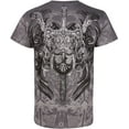 thumbnail image 2 of Sakkas Cross, Sword and Shield Metallic Cotton Mens T-Shirt - Charcoal - XX-Large, 2 of 2