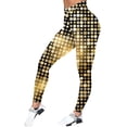 thumbnail image 3 of WILLBEST Pantalones de Yoga Con Estampado Mardi Para Mujer, Brillantes, de Cintura Alta, Largos, Para Entrenamiento, Cómodos, Elásticos, Para Correr y Gimnasio. Chica, 3 of 4