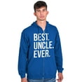 thumbnail image 5 of Best Uncle Ever Niece Nephew Zip Hoodie Sweatshirt Men Brisco Brands S, 5 of 6