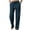 Navy, variant on QATAINLAV Drawstring Pants Men Cotton Linen Comfy Wide Leg Pants Summer Casual Breathable Beach Pants Basic Solid Color Straight Trousers with Pockets Best Sales Today Navy M