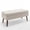 Off White, variant on Modern Faux Leather End of Bed Bench Tufted Storage Ottoman With Solid Wood Legs