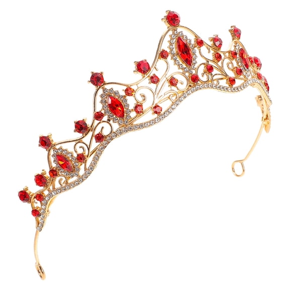 HOOWIFFY Elegant Red Bridal Hair Accessory for Women, Ideal for Weddings, Parties, and Special Celebrations, 1 Piece