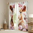 thumbnail image 3 of Manfei Highland Cattle Black Out Curtains for Kids, Pink Daisy Butterfly Heart Curtains Pack of 2 (42x63 Each) for Girls, Rustic Barn Door Bedroom Curtains, Luxury Bedroom Decor, 3 of 6