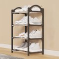 thumbnail image 4 of Qocolhg Shoe Rack for Entryway, 4 Tier Shoe Organizer, 8 Pairs Stackable Small Shoe Rack, Shoes Organizer for Closet, Entryway, Hallway, Garage, Front Door, Dorm Room Shoes Shelves, Black, 4 of 7