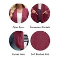 thumbnail image 5 of Chiclily Womens Long Cardigan Lightweight Sweater Open Front Long Sleeve Knit Outfits with Pockets, Burgundy XL, 5 of 7