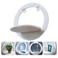 thumbnail image 2 of 1pc Plastic Stoarge Rack Wall-mounted Sundries Holder Shop Wall Shelf (White), 2 of 5